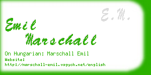 emil marschall business card
